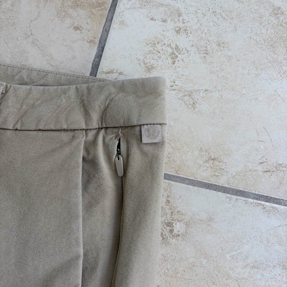 Lululemon Pants Mens 32x31 Khaki Tan Canvas Commission Slim Fit Tapered Chino - Picture 3 of 11
